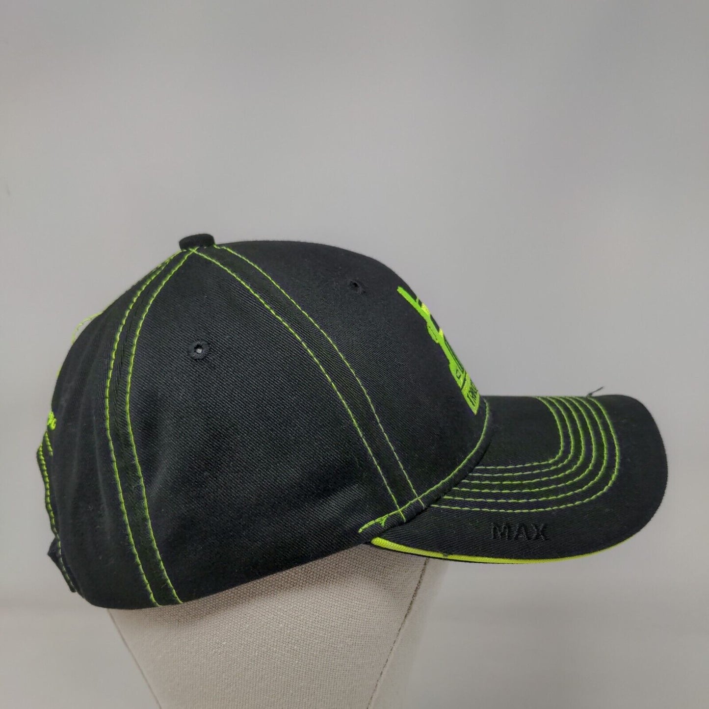 Trucking Depot Strapback Hat Black OSFA Embroidered Triple Crown