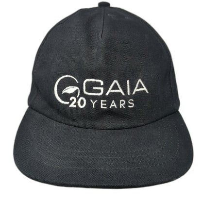 Rustek 5 Panel Hat Black One Size Gaia 20 Years Organic Cotton Bamboo Cork Brim