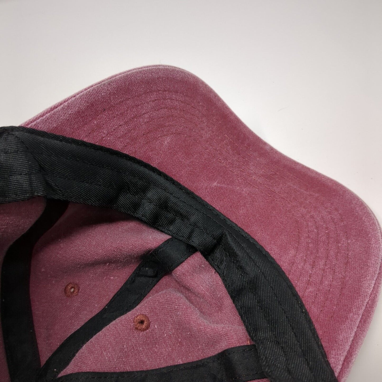 Meinicy Slideback Hat Red One Size Adjustable Vented Holes 6 Panel Blank