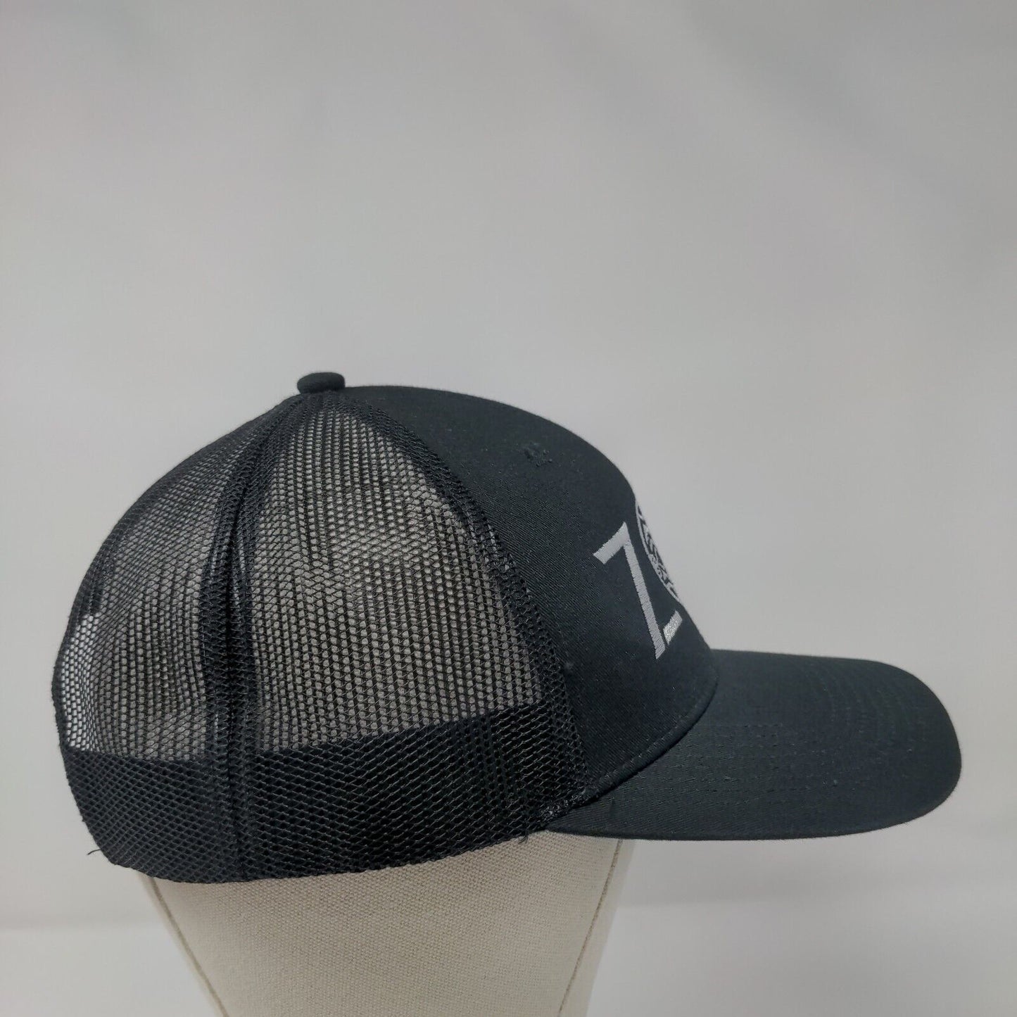 ZOA Snapback Mesh Back Trucker Hat Black Adult Pin Outdoor Cap