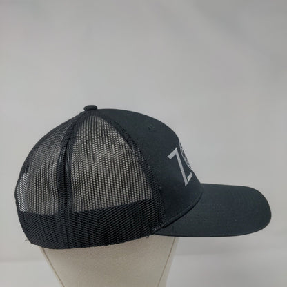 ZOA Snapback Mesh Back Trucker Hat Black Adult Pin Outdoor Cap