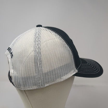Cabela's Trucker Hat Black One Size Hunting Dog Mesh Snapback Contrast Stitch