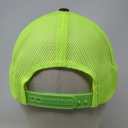 Yupoong Trucker Hat Gray Green One Size Mesh Back Snapback Bunker Baits Fishing