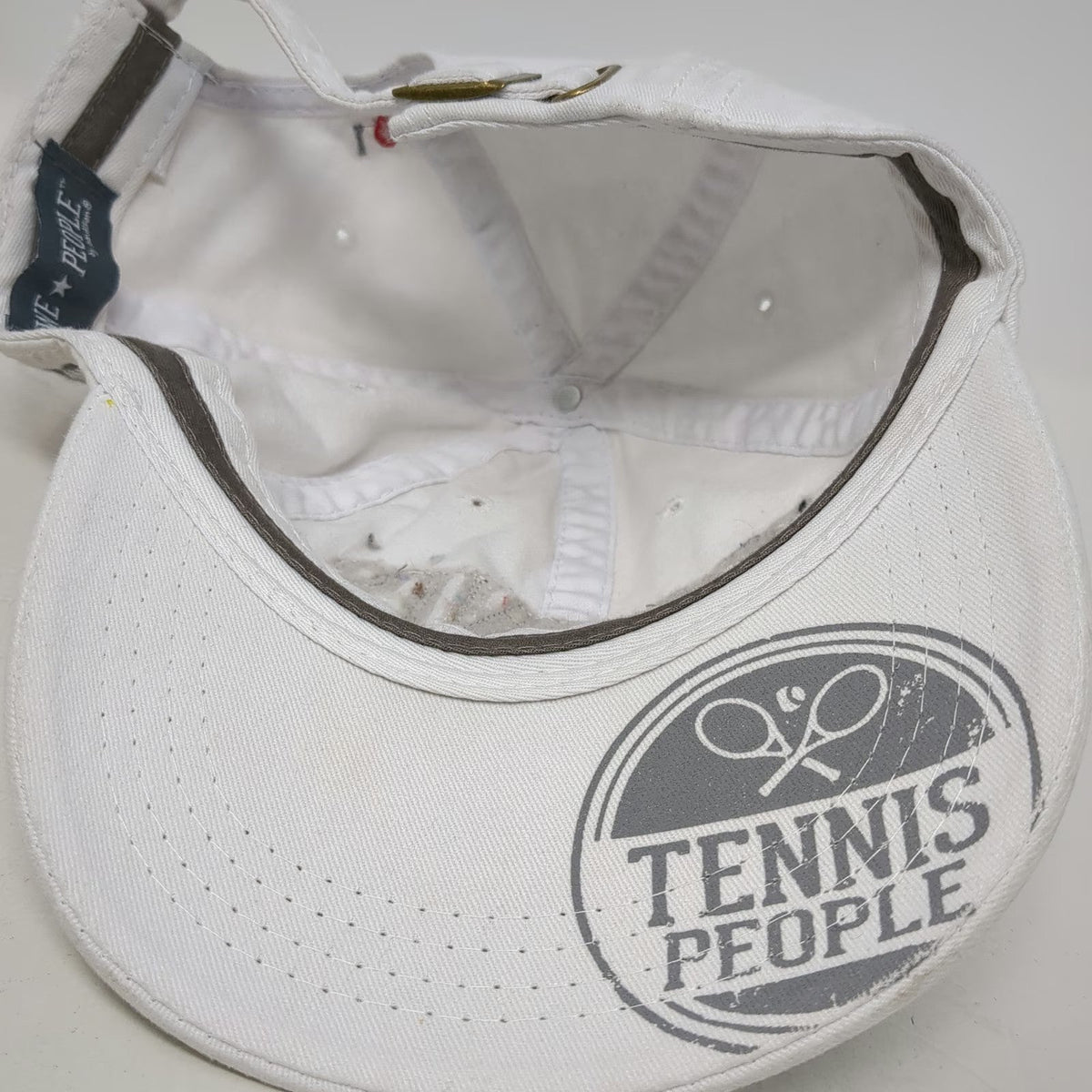 Pavilion White Baseball Cap One Size Tennis People Idaho Rackets Slideback Hat