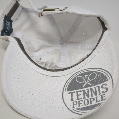 Pavilion White Baseball Cap One Size Tennis People Idaho Rackets Slideback Hat