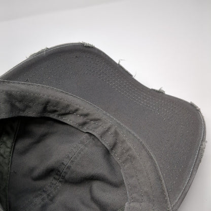 District Slideback Hat Gray One Size Solid Adjustable Blank Distressed
