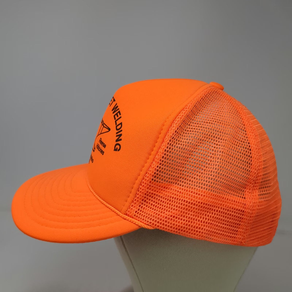 Otto Trucker Hat Orange One Size First Street Welding Anvil Mesh Snapback
