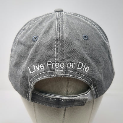New Hampshire State Live Free or Die Gray Baseball Cap One Size Strapback Hat