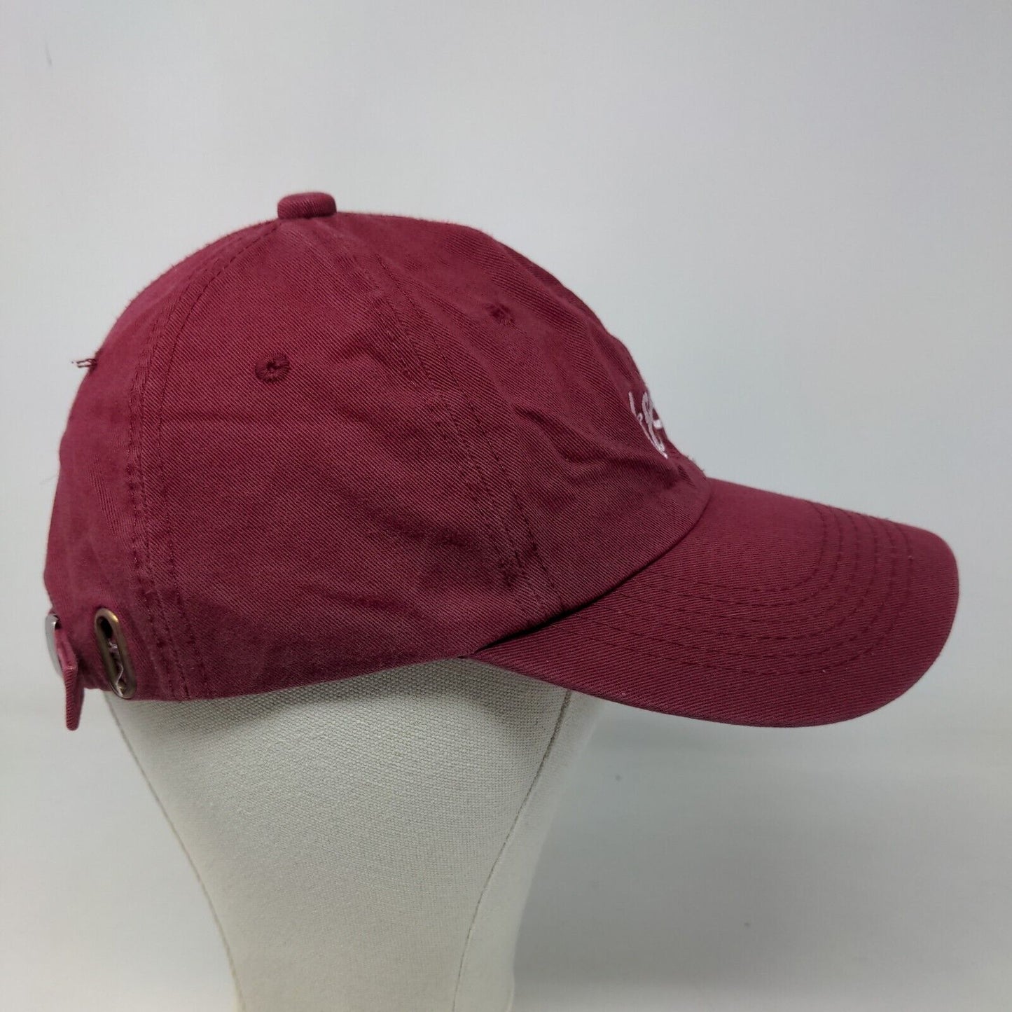 Unbranded Men's Slideback Hat Red Adjustable Embroidered Vibes Logo Cotton