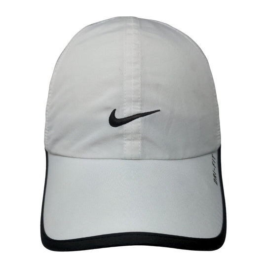 Nike Dri-Fit Strapback Hat White OSFM Adjustable Embroidered Featherlight