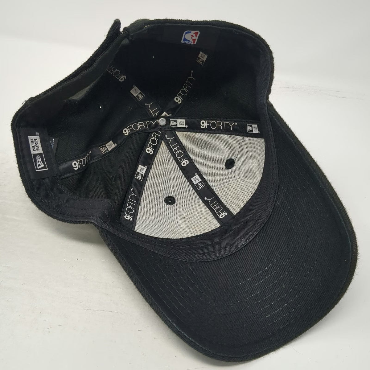 Golden State Warriors NBA New Era Black One Size Hat 9FORTY Adjustable Strapback