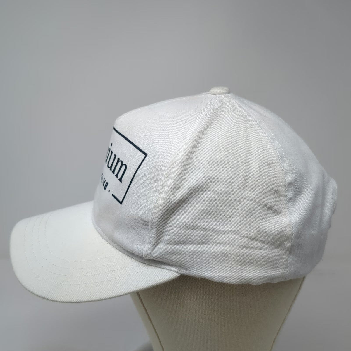 5 Panel White One Size Strapback Premium Travel Club Graphic Print Cotton Hat
