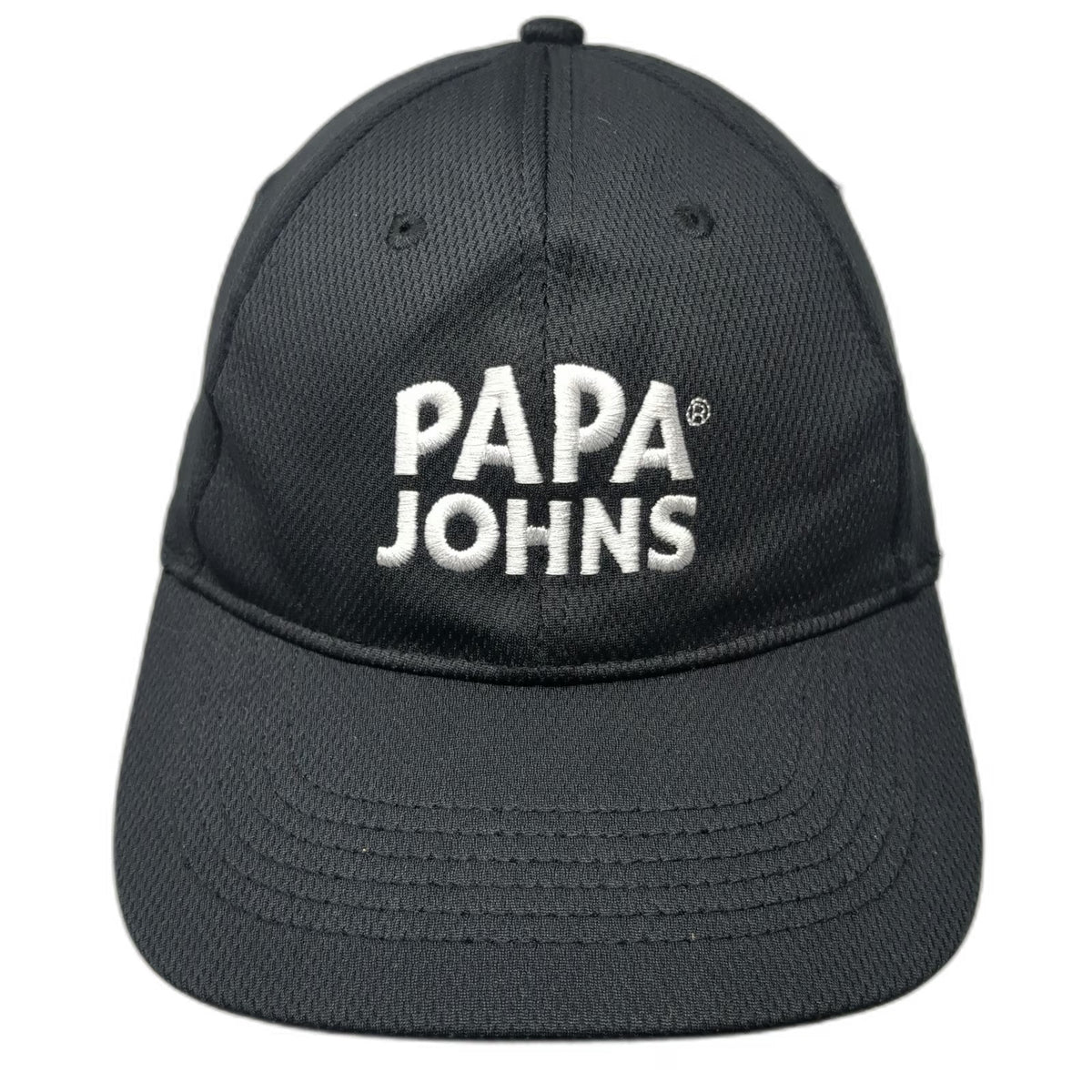 Preferred Papa Johns Baseball Cap Black One Size Strapback Hat Sustainable Logo