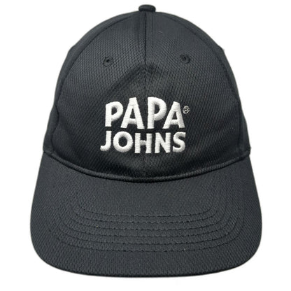 Preferred Papa Johns Baseball Cap Black One Size Strapback Hat Sustainable Logo