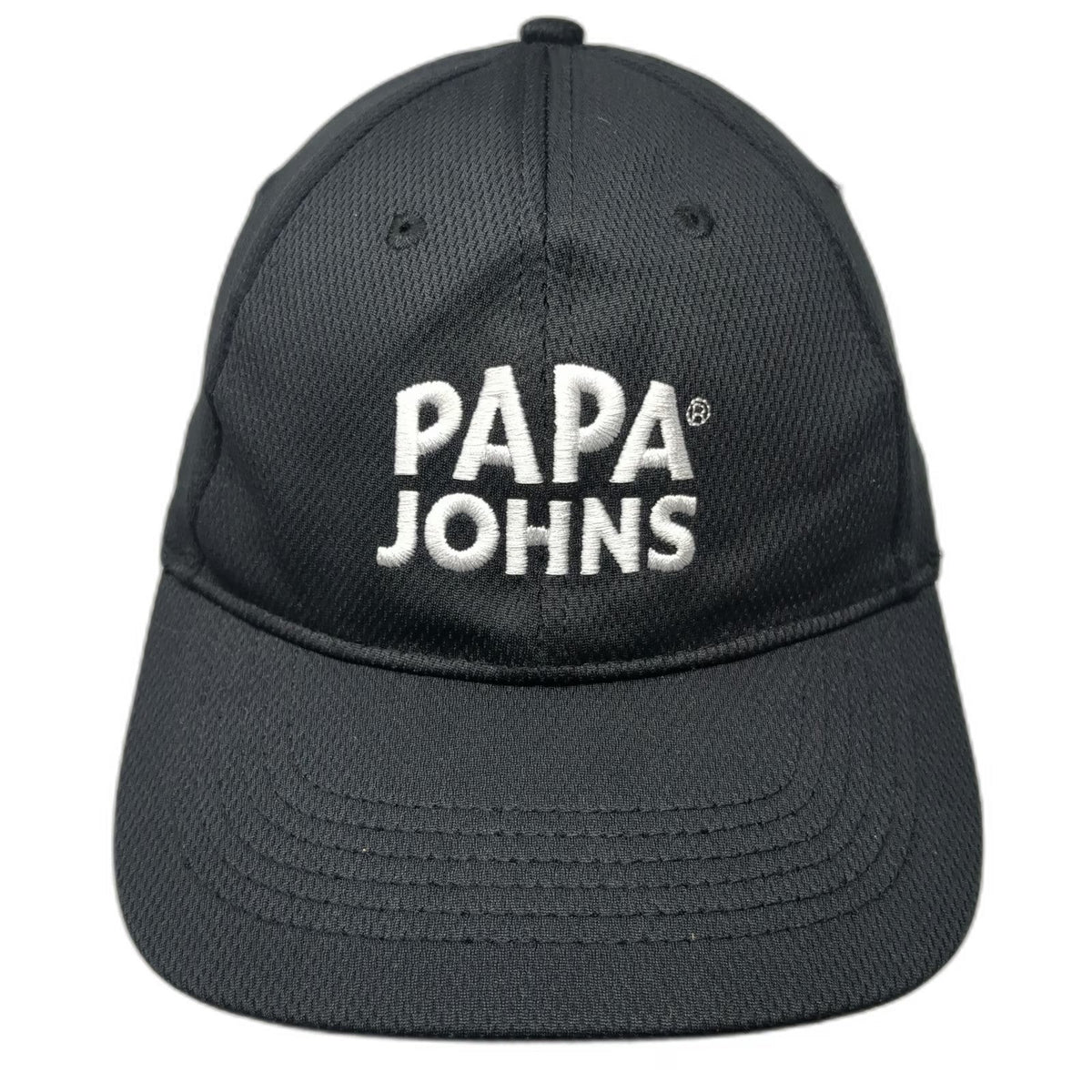 Preferred Papa Johns Baseball Cap Black One Size Strapback Hat Sustainable Logo