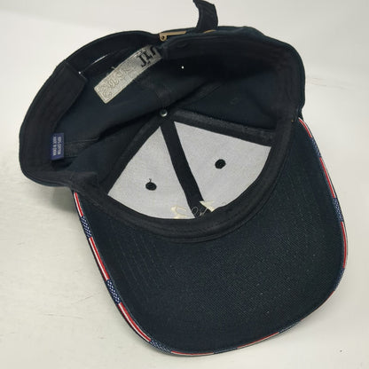 Black Baseball Cap One Size Smart Trust 13 Adjustable Slideback Hat Cotton USA