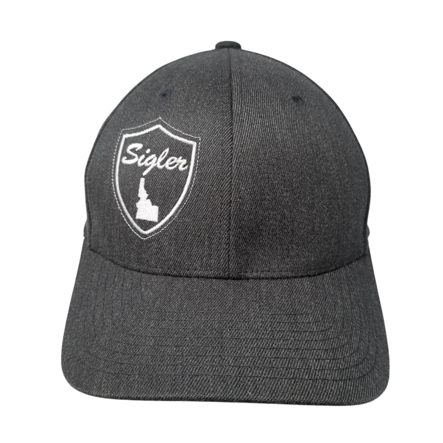Sigler Idaho Fitted Hat Gray S-M Embroidered Totaline Flexfit Yupoong