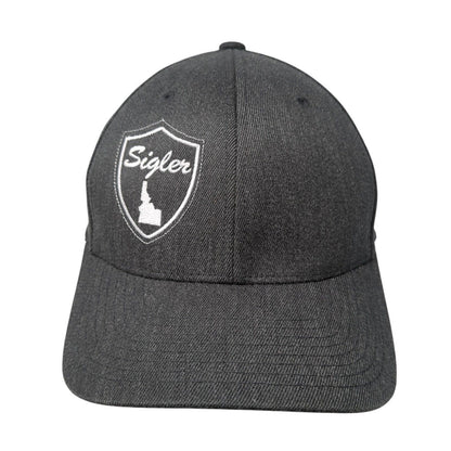 Sigler Idaho Fitted Hat Gray S-M Embroidered Totaline Flexfit Yupoong