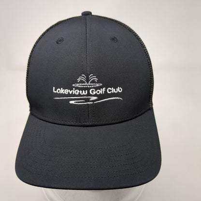 Lakeview Golf Club Snapback Trucker Hat Black OSFM Adjustable Mesh Back Adidas