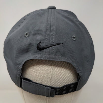 Nike Strapback Hat Gray OSFM Adjustable Embroidered Dri-Fit Legacy91 6 Panel