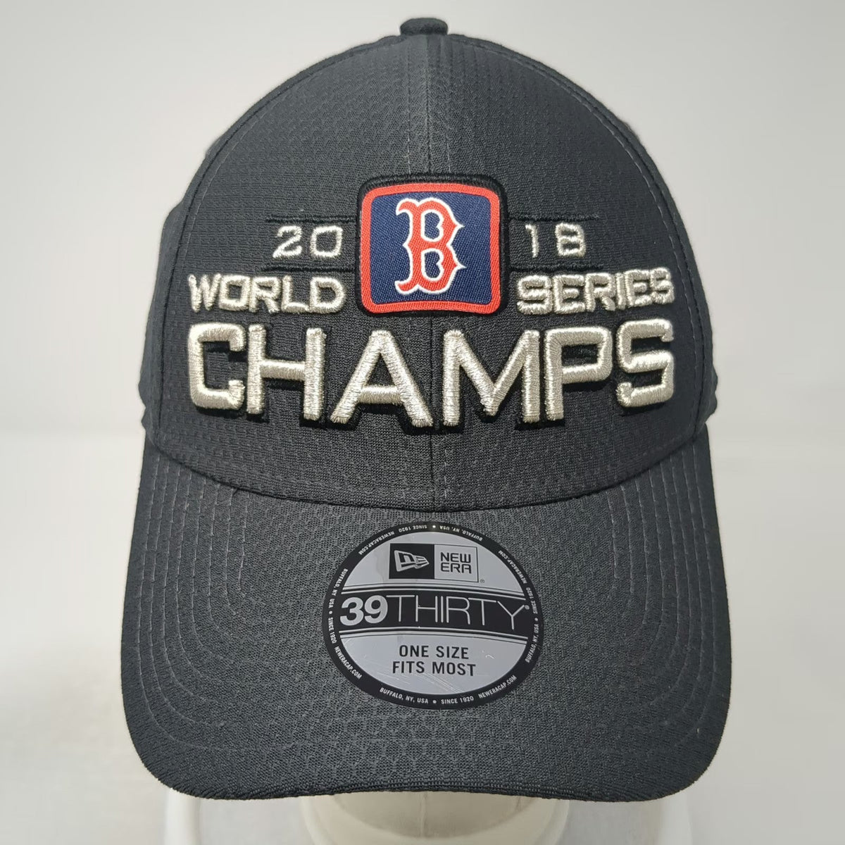 Boston Red Sox MLB New Era Baseball Cap Gray One Size 2018 World Series Champs