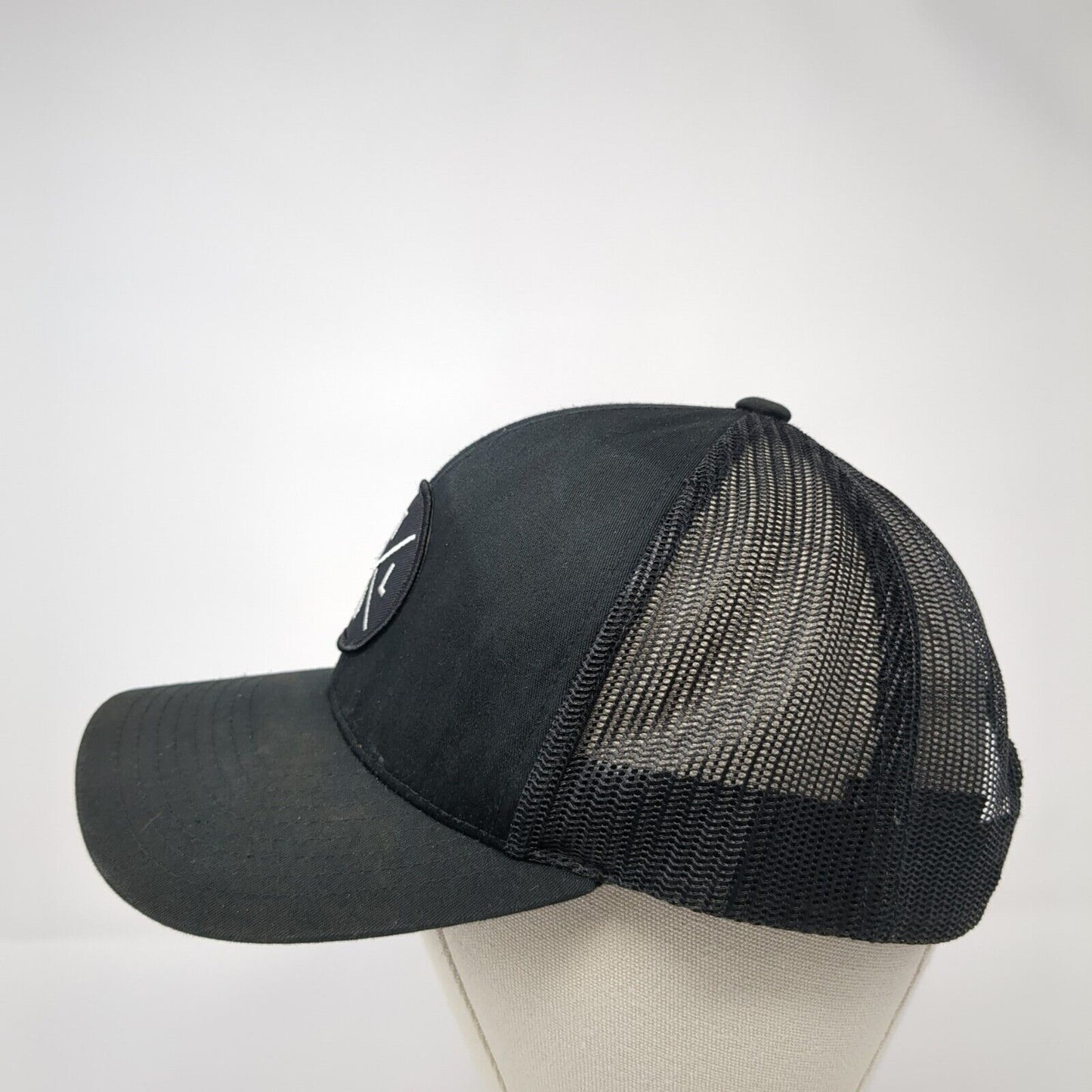 ATL Patch Snapback Mesh Back Trucker Hat Black One Size Haka Pacific