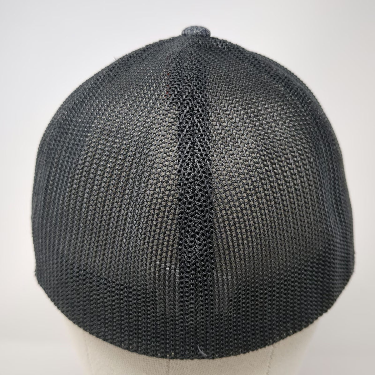 Columbia Baseball Cap Gray XL Mesh Back Stretch Fit Pine Tree Flag Outdoor Hat
