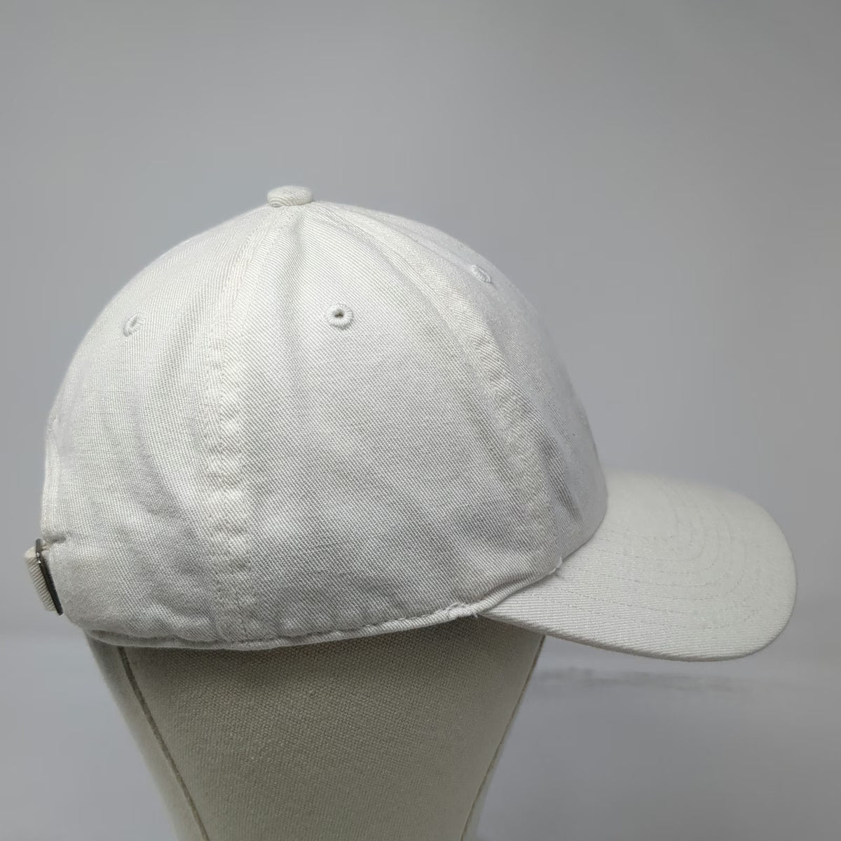 Adidas Baseball Cap White One Size Adjustable Embroidered Logo Slideback Hat