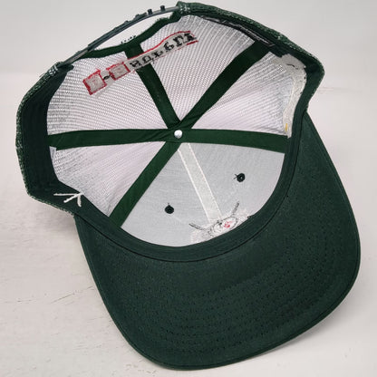 Richardson Trucker Hat Green OSFM Mesh Snapback Golf Memorial Spurs Spikes Idaho