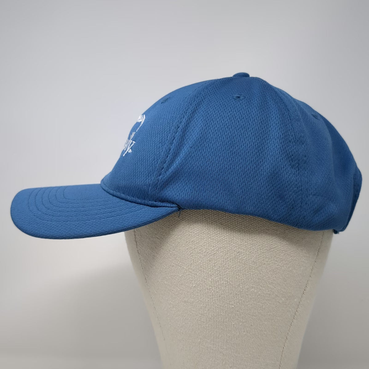 Sport-Tek Baseball Cap Blue One Size Adjustable Strapback Polyester Logo Hat
