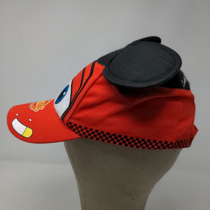 Disney Parks Walt Disney World Boy's Strapback Hat Red 54-58CM Cars Mickey Ears