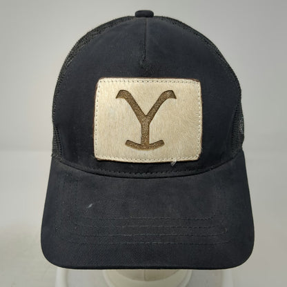 Showman Trucker Black One Size Yellowstone Y Brand Mesh Ponytail Western Hat