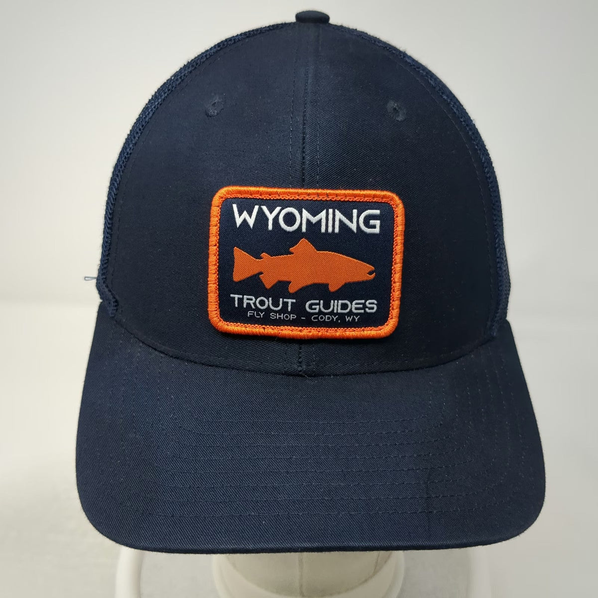 Richardson Trucker Hat Blue OSFM Wyoming Trout Guides Cody Fly Shop Mesh Back