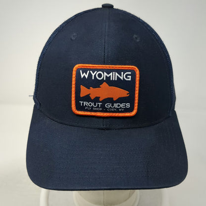 Richardson Trucker Hat Blue OSFM Wyoming Trout Guides Cody Fly Shop Mesh Back