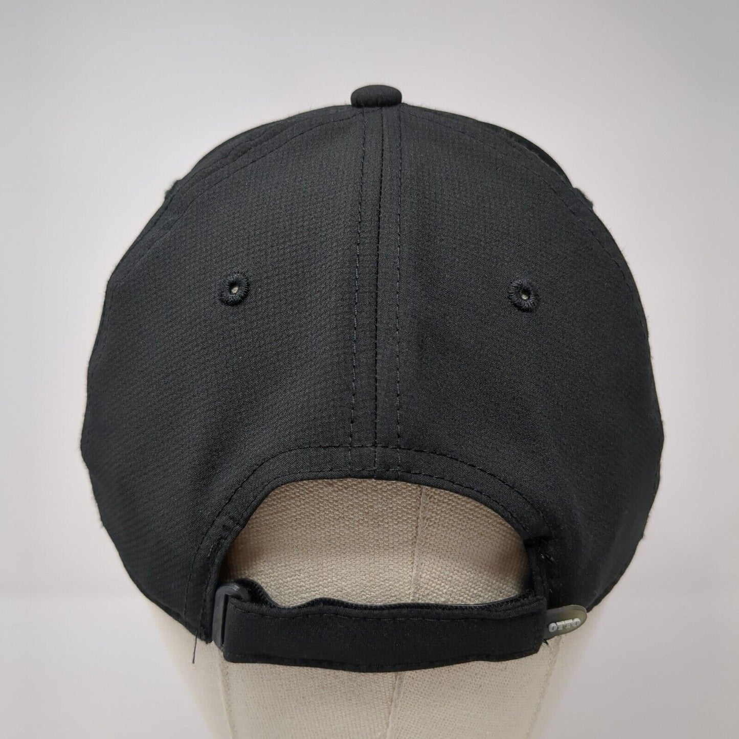 Meadow Creek ID Golf Strapback Hat Black One Size Adjustable 6 Panel