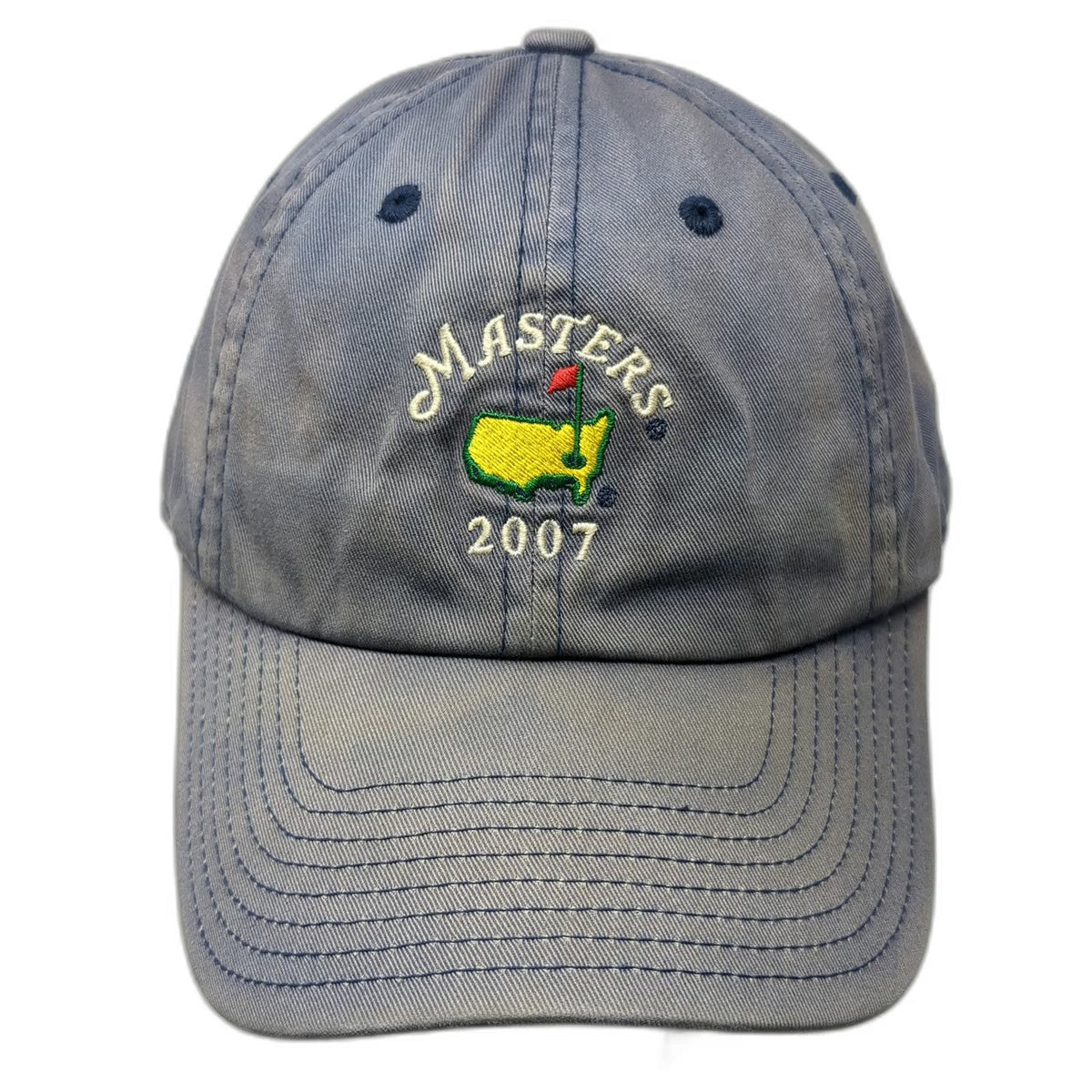 American Needle Masters 2007 Tournament Blue Baseball Cap Hat One Size Slideback
