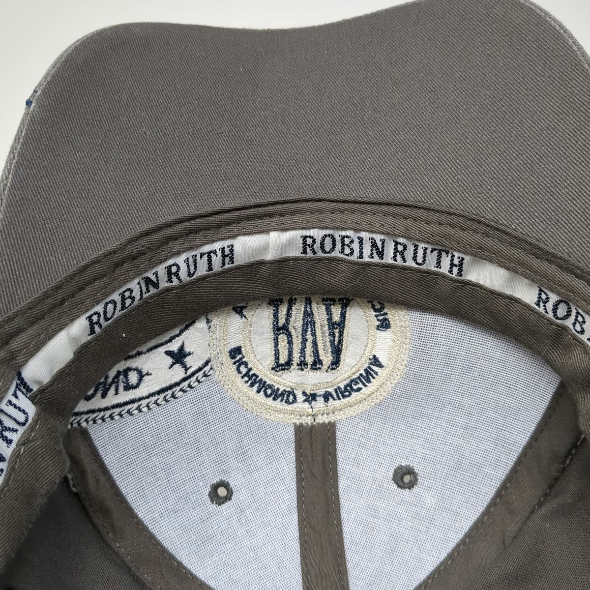 Robin Ruth Richmond Virginia RVA Gray Baseball Cap One Size Blue White Hat