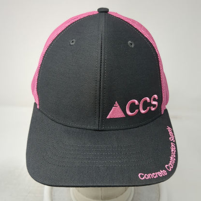 Richardson Trucker Hat Black Pink One Size Mesh Snapback CCS Concrete Supply