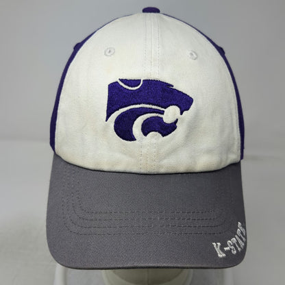 Captivating Kansas State Wildcats NCAA Hat White Purple Gray One Size Slideback