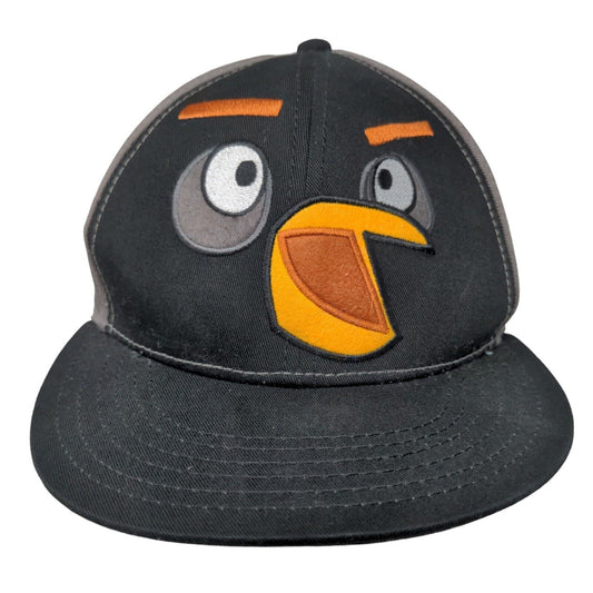 Angry Birds Mens Snapback Hat Black Gray Adjustable Embroidered Logo 100% Cotton