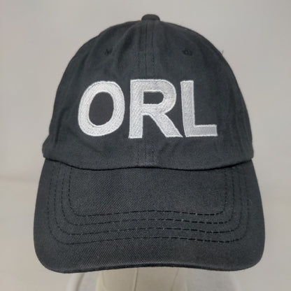 ORL Slideback Hat Black One Size Adjustable Embroidered Vented Holes Cobra