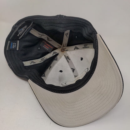 Storm Pacific Headwear Fitted Hat M-XL Gray Black Embroidered Lightning Logo