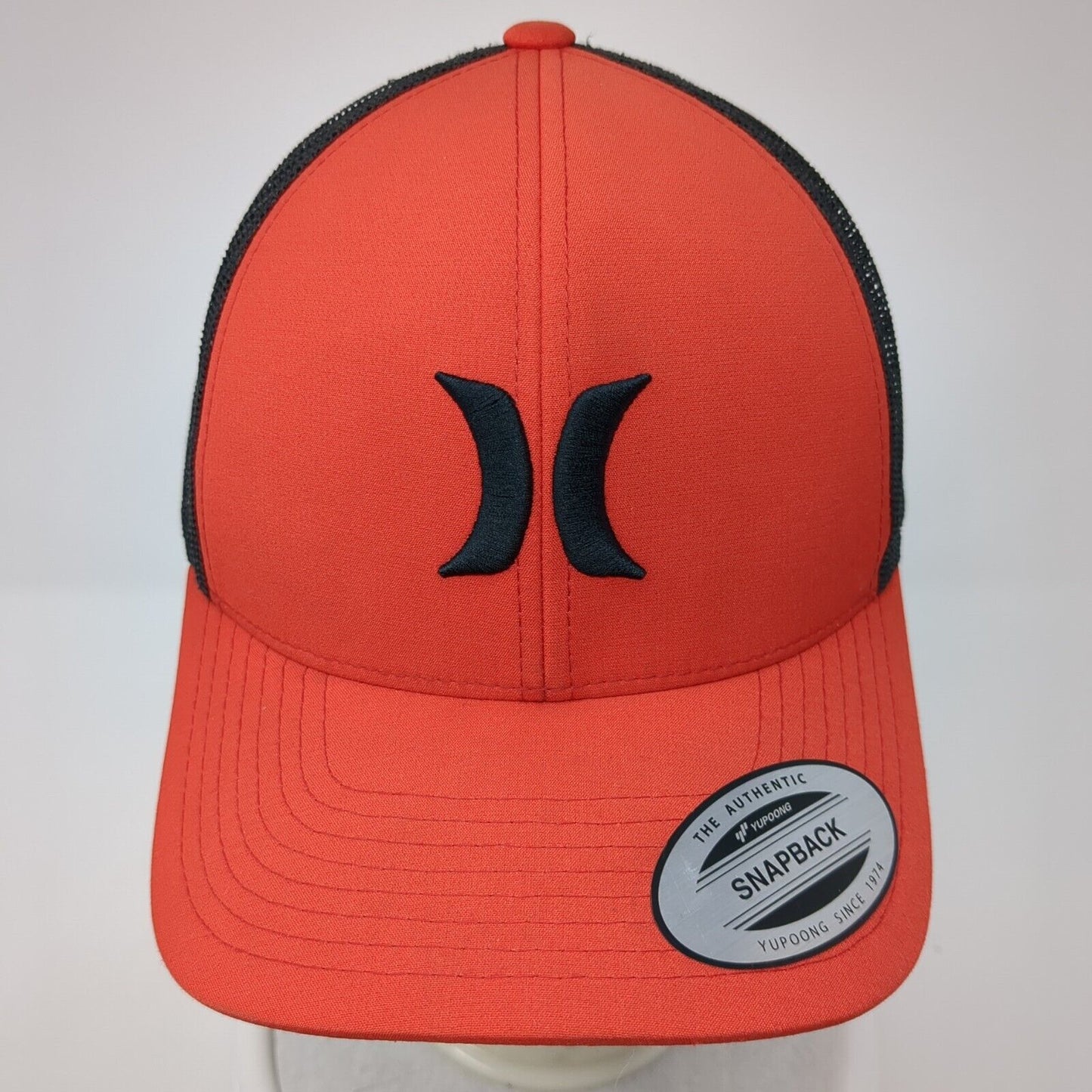 Hurley Snapback Trucker Hat Red One Size Adjustable Mesh Back Classics Yupoong