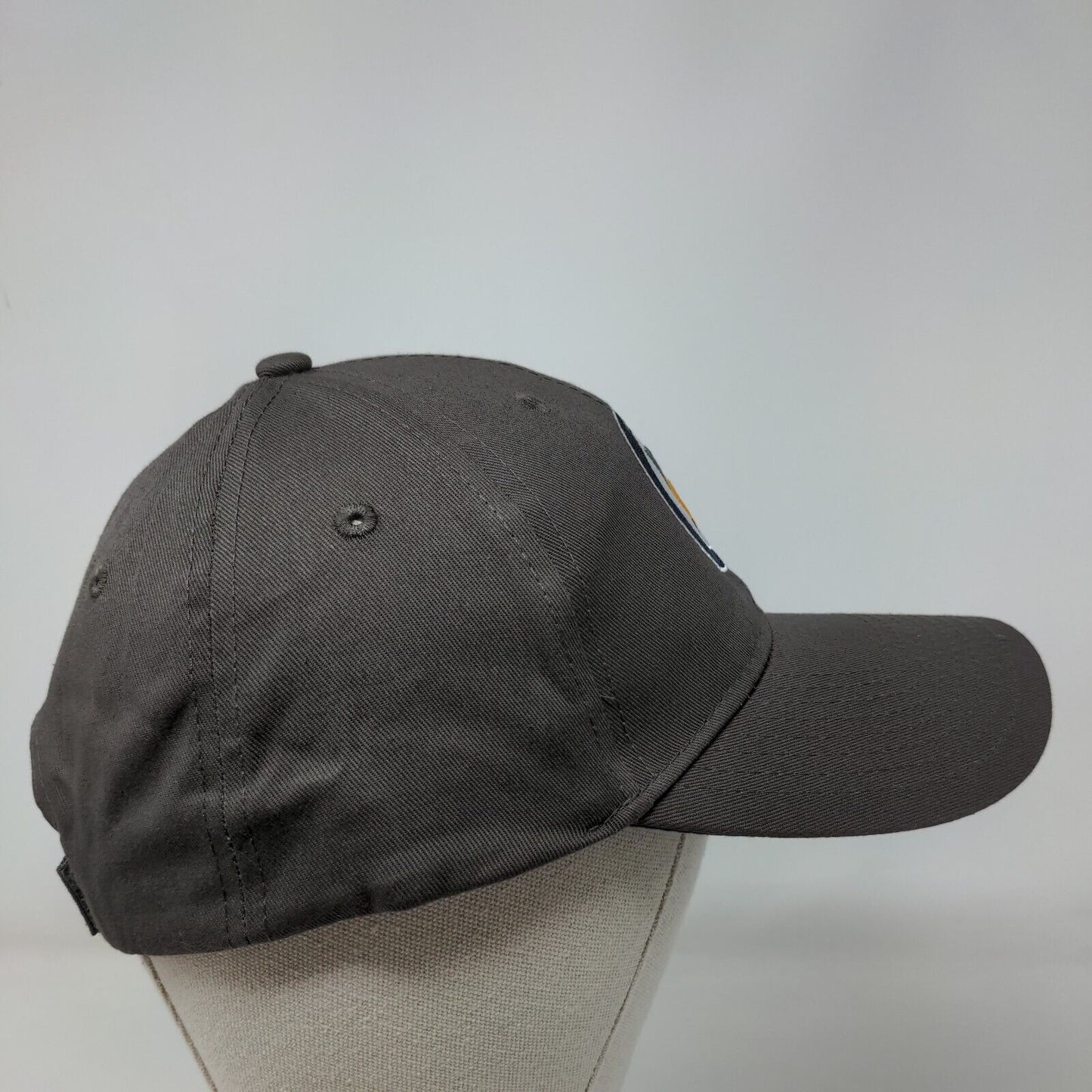 B Logo Strapback Hat Gray OSFM Adjustable Embroidered 6 Panel Hit Wear