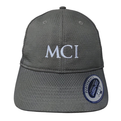 MCI Strapback Hat Gray One Size Mid Fit Adjustable Embroidered Ahead Performance