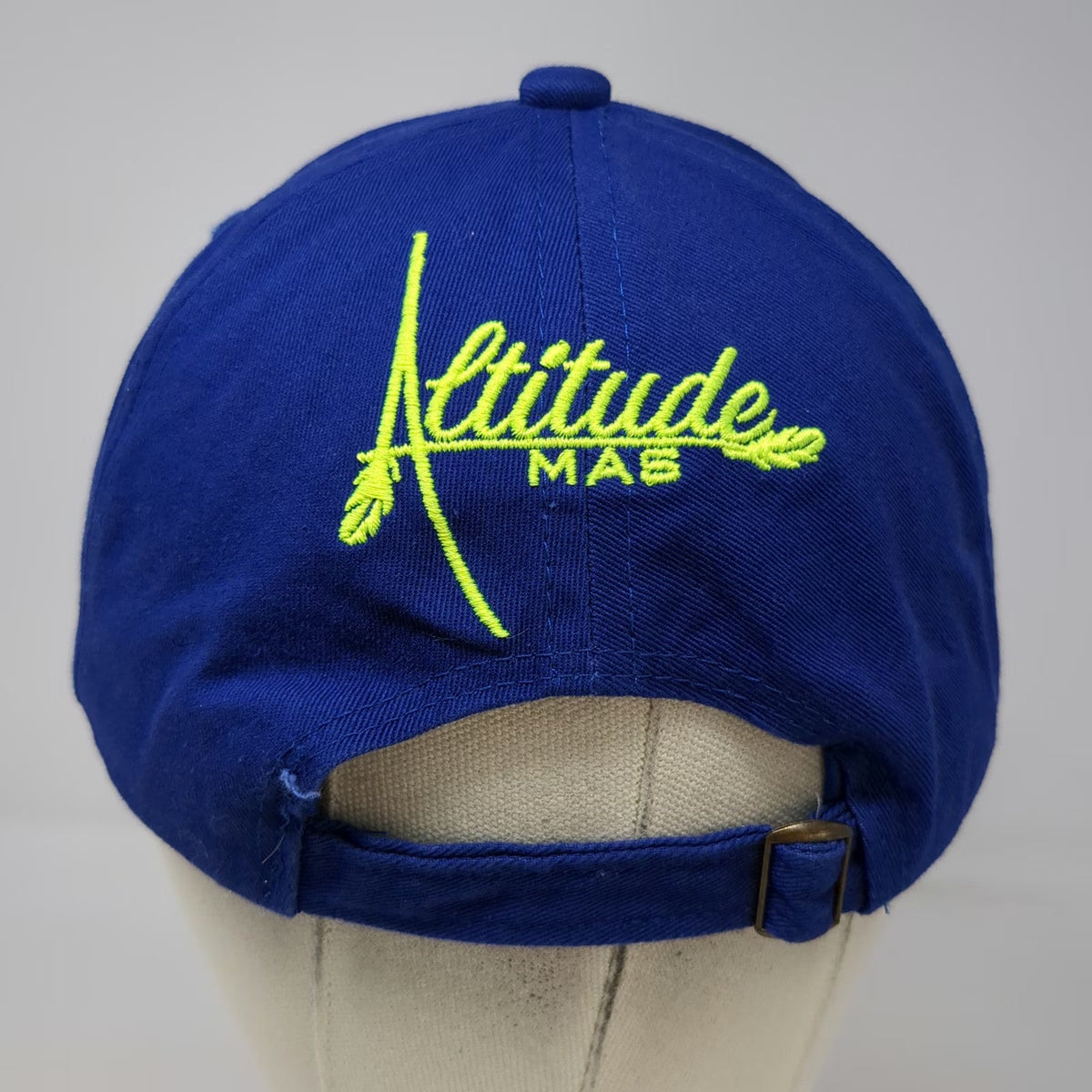 Blue Baseball Cap One Size Altitude MAS Yellow Embroidered Slideback Cotton Hat