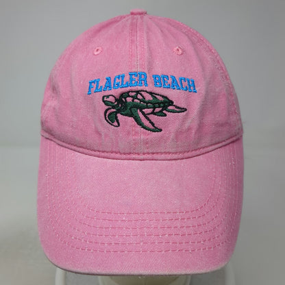 Ben Kaufman Pink Baseball Cap One Size Flagler Beach Sea Turtle Strapback Hat