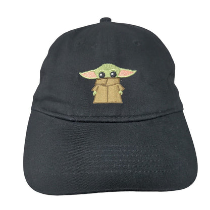 Grogu Baby Yoda Strapback Hat Black OSFM Embroidered Disney Star Wars