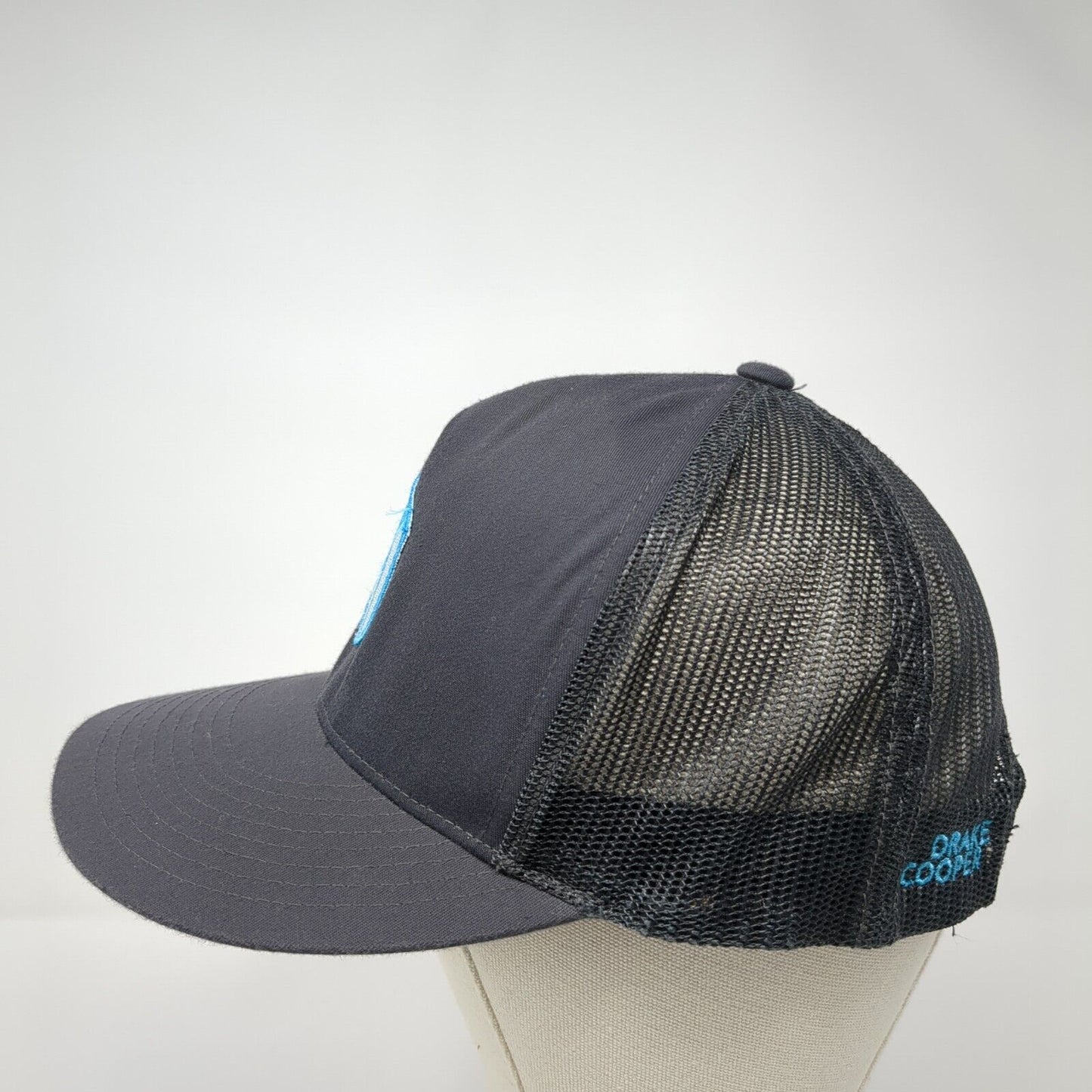 Drake Cooper Snapback Mesh Back Trucker Hat Gray One Size Mesh Back