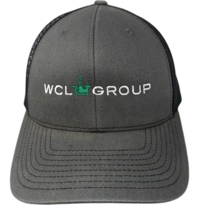 Richardson Trucker Hat Gray One Size WCL Group Oil Rig Graphic Snapback Mesh